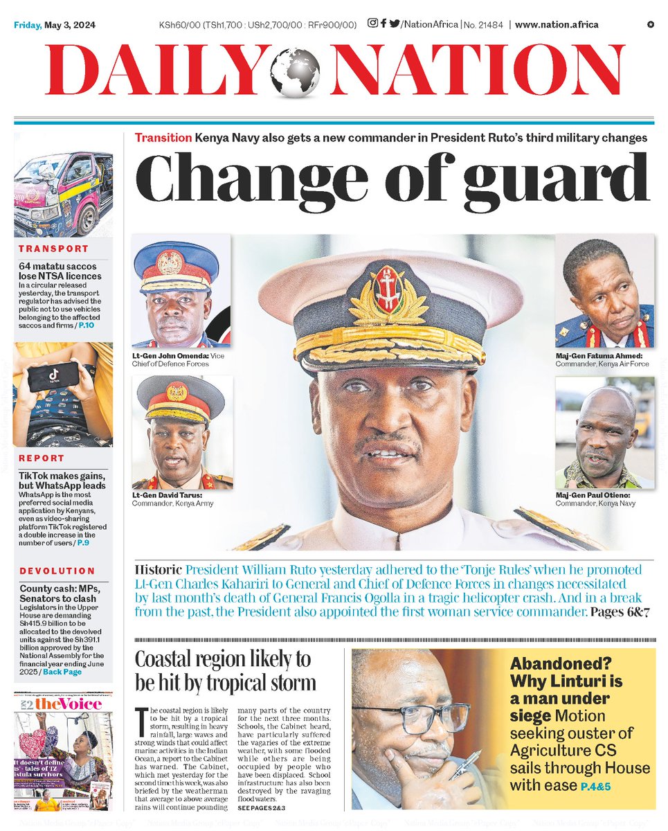 Change of guard 
epaper.nation.africa