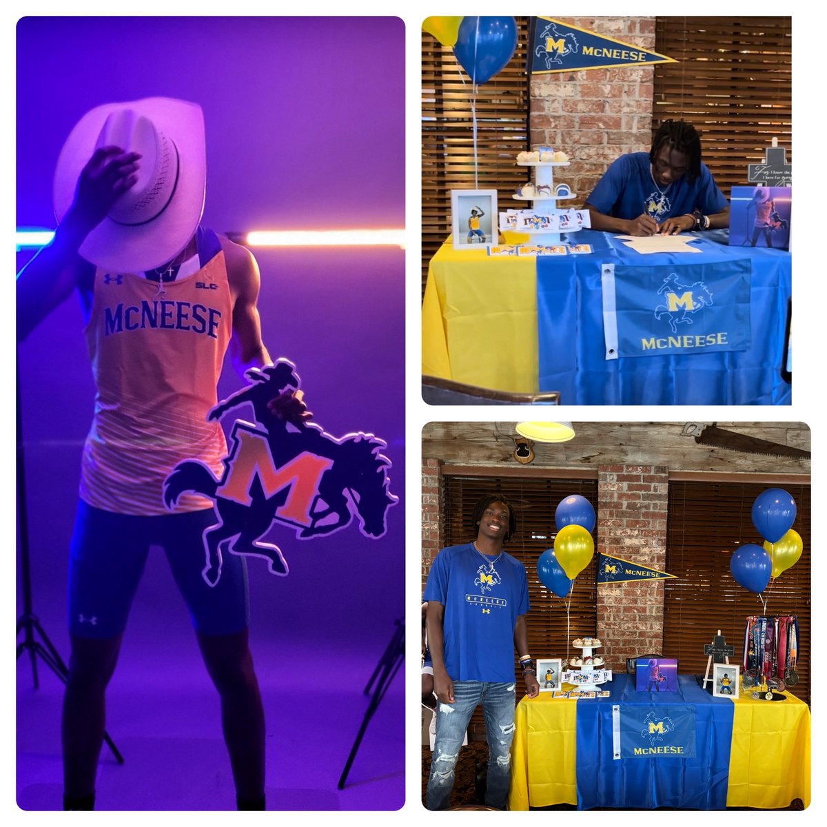 James BouttΓ© Jr. (@jamesbouttjr1) on Twitter photo π Breaking News π AGTG, I'm happy to announce my signing to McNeese State University for track & field! ππ½ Excited for this incredible opportunity to pursue my dreams on and off the track. Let's make Him proud! ππ½π #Blessed#TrackStar <a href="/MSUCoachGilroy/">Brendon Gilroy</a>, Tell the "Boys" Im coming! π Breaking News π AGTG, I'm happy to announce my signing to McNeese State University for track & field! ππ½ Excited for this incredible opportunity to pursue my dreams on and off the track. Let's make Him proud! ππ½π #Blessed#TrackStar <a href="/MSUCoachGilroy/">Brendon Gilroy</a>, Tell the "Boys" Im coming!