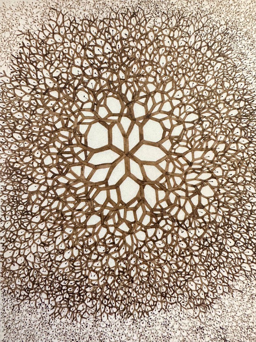 Ruth Asawa / Untitled (SD.O12, Tied-Wire Sculpture Drawing with Six-Branch Center and Drops at the Ends), ca. 1970s