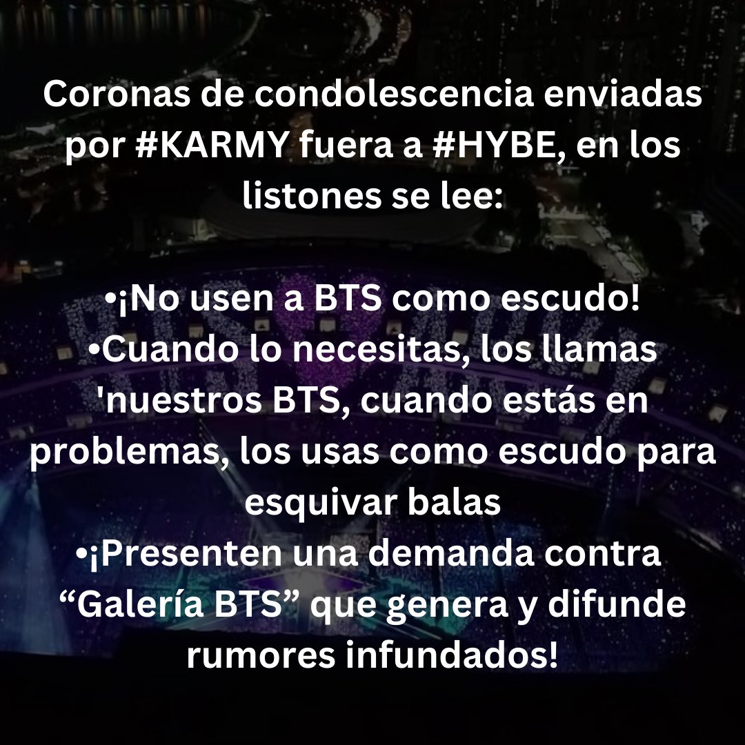 BTS__CL's tweet image. [📌|02.05.24] #KARMY envía coronas de flores típicamente utilizada en funerales en forma de protesta en contra de #HYBE

¿Qué opinan sobre los puntos expuestos por #ARMY?

©️forest_lover/jiniya1204
