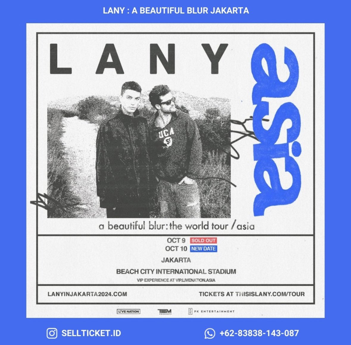 cekutv's tweet image. ✨ OPEN JASTIP WAR LANY - a beautiful blur in Jakarta ✨
Fee 150rb/tix all category
Menggunakan data kalian sendiri, fee dibayarkan ketika tiket sudah secured

testi sudah ratusan sejak 2018 bisa dicek di ig 🥰

wts wtb lany #lanyinjakarta #lanyinjakarta2024