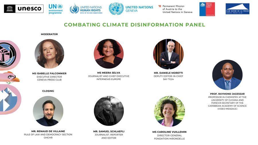 📢#WPFDGeneva2024 Meet the @UnescoGeneva first panel on COMBATING CLIMATE DISINFORMATION⬇️ 📌Register in person: buff.ly/3Wsy3on 📌Or Online: buff.ly/3w9nQ5I ℹ️ buff.ly/4aZfSen