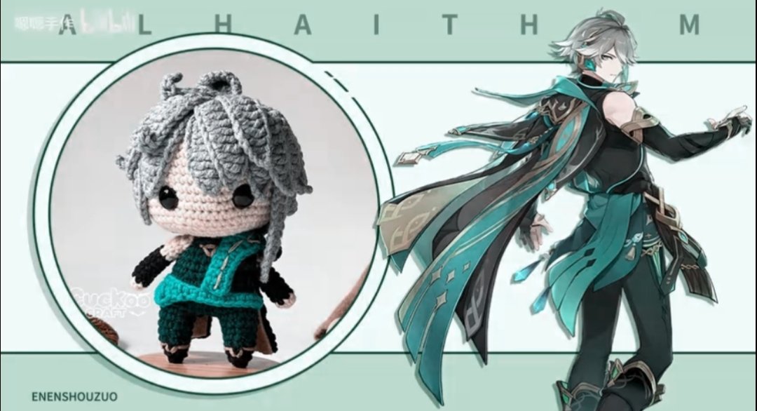 if anyone's interested, there's an Alhaitham crochet doll tutorial on bilibili.