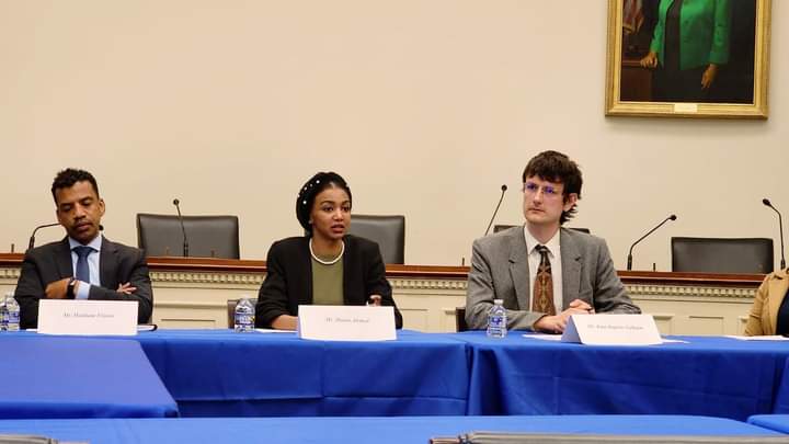 HaninA21's tweet photo. On the 1st of May I participated in Congressional round table as a young Sudnese activist with Congress woman Sara Jacobs and Congress Man Congressman Gabe Amo.
I asked them directly: what is your strategy towards countries that fuel the conflict in Sudn https://t.co/RsviqqDWvK