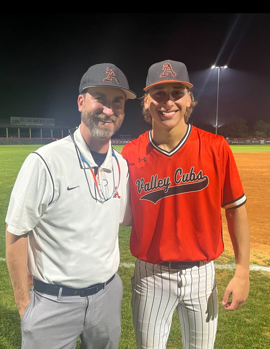 This dude right here. Junior on a senior laden team absolutely shoved it tonight against one of the premier baseball teams in all of 5A. Couldn’t have happened to a better human. Absolute team series win. See ya next week in the Valley for the semifinals!!!
