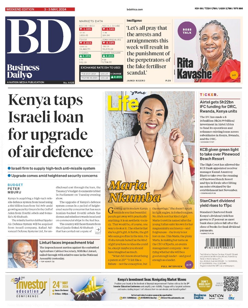 Kenya taps Israeli loan for upgrade of air defence 

epaper.nation.africa