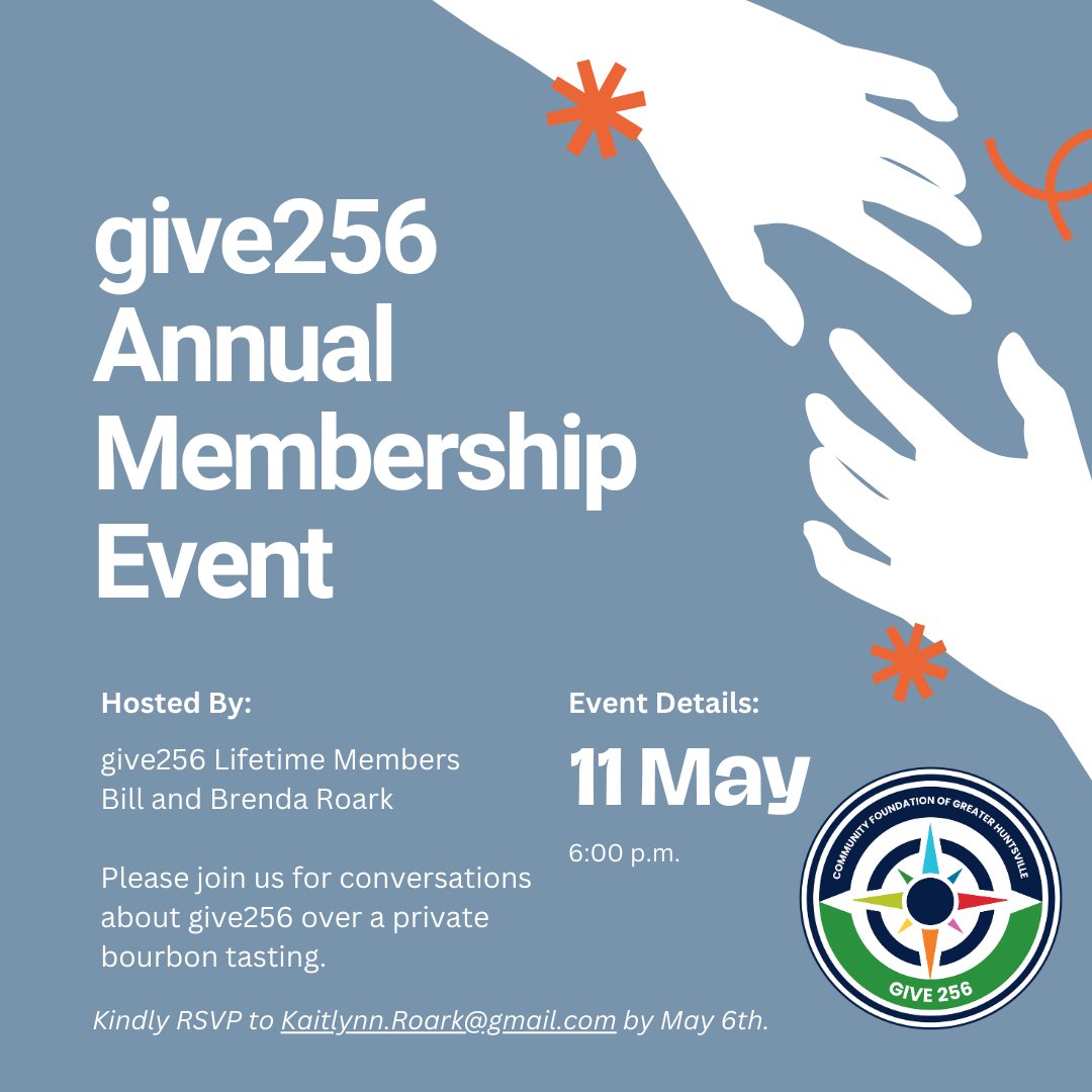 Please RSVP ASAP! 

#give256 #HereForGood