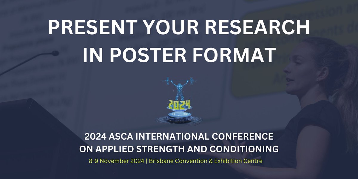 Present your research in poster format to conference delegates at the 2024 #asca_conf 
Learn more and submit your poster application via strengthandconditioning.org/international-…