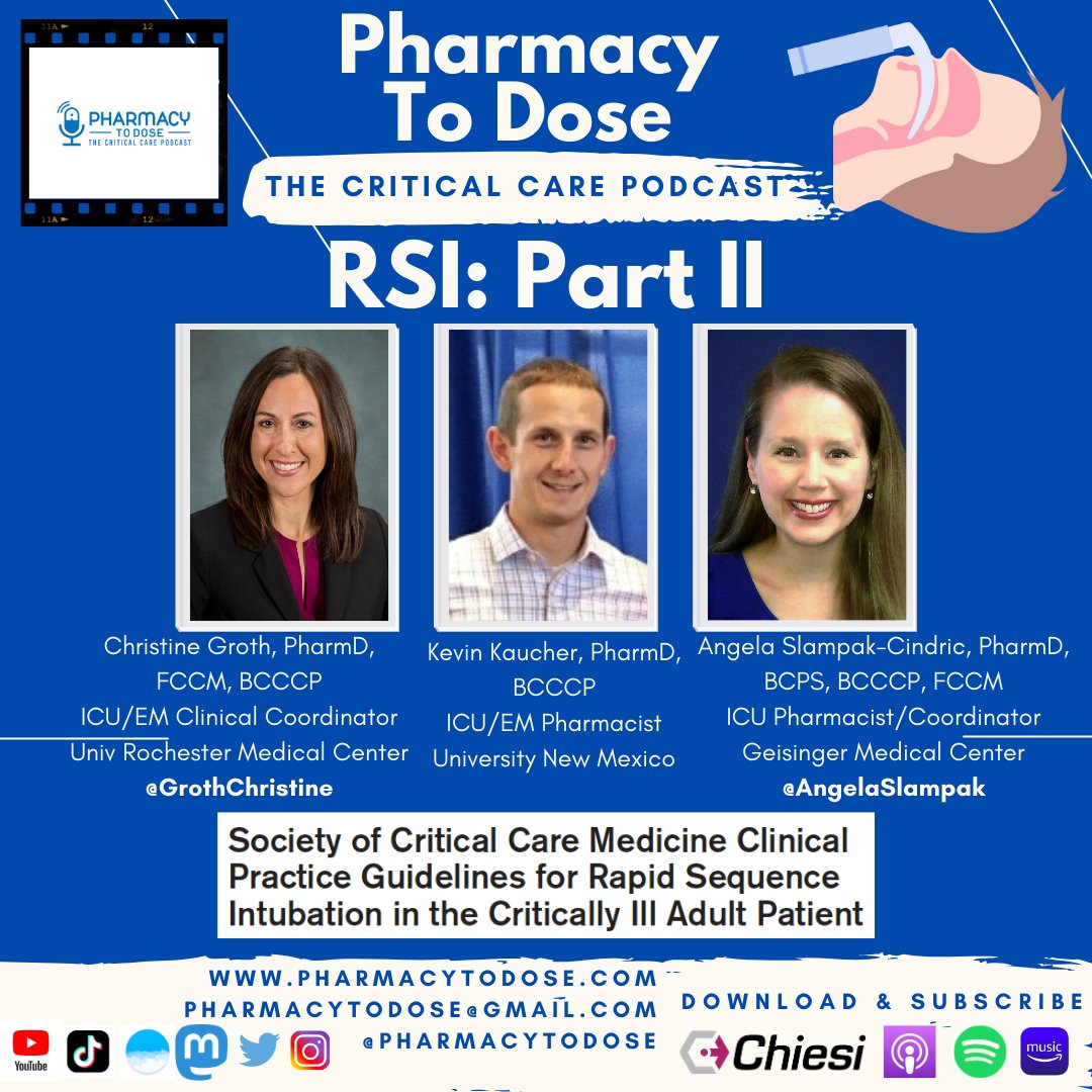 Pharmacy To Dose: The Critical Care Podcast tweet media