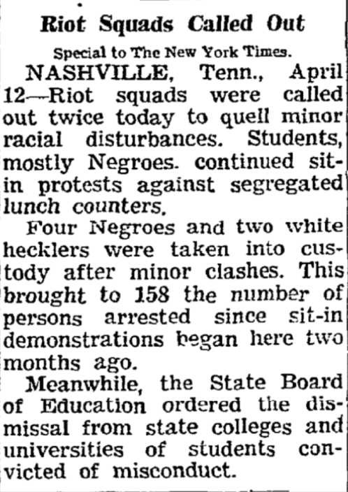 New York Times. April 13, 1960.