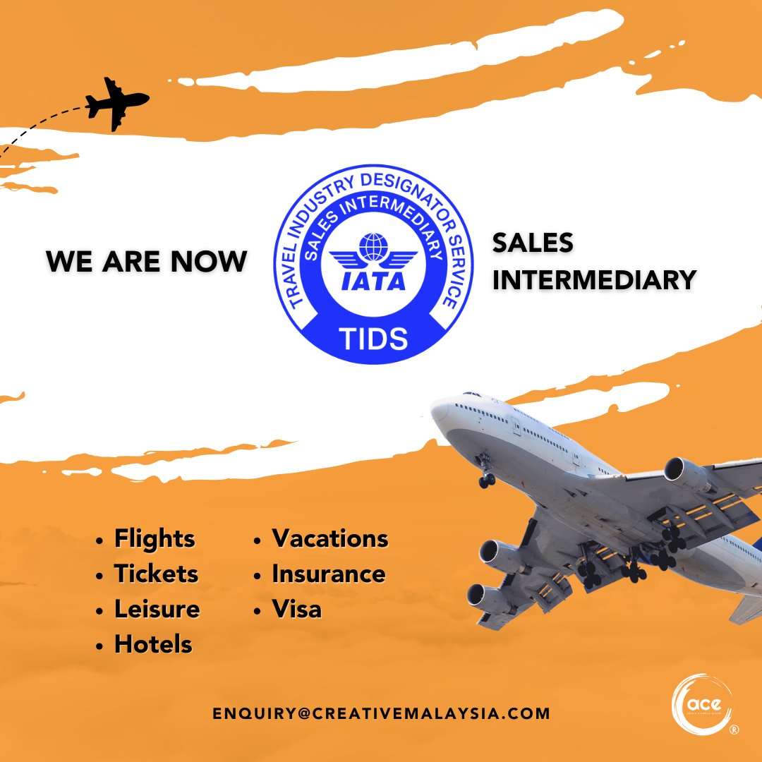 We're thrilled to share some exciting news: 𝓪.𝓬.𝓮 is now a sales intermediary under the International Air Transport Association (IATA)! 🌍✈️ Ready to explore the world with us? 

#acemalaysia #eventmanagementsg #destinationevent #IATACertified #ExploreWithACE