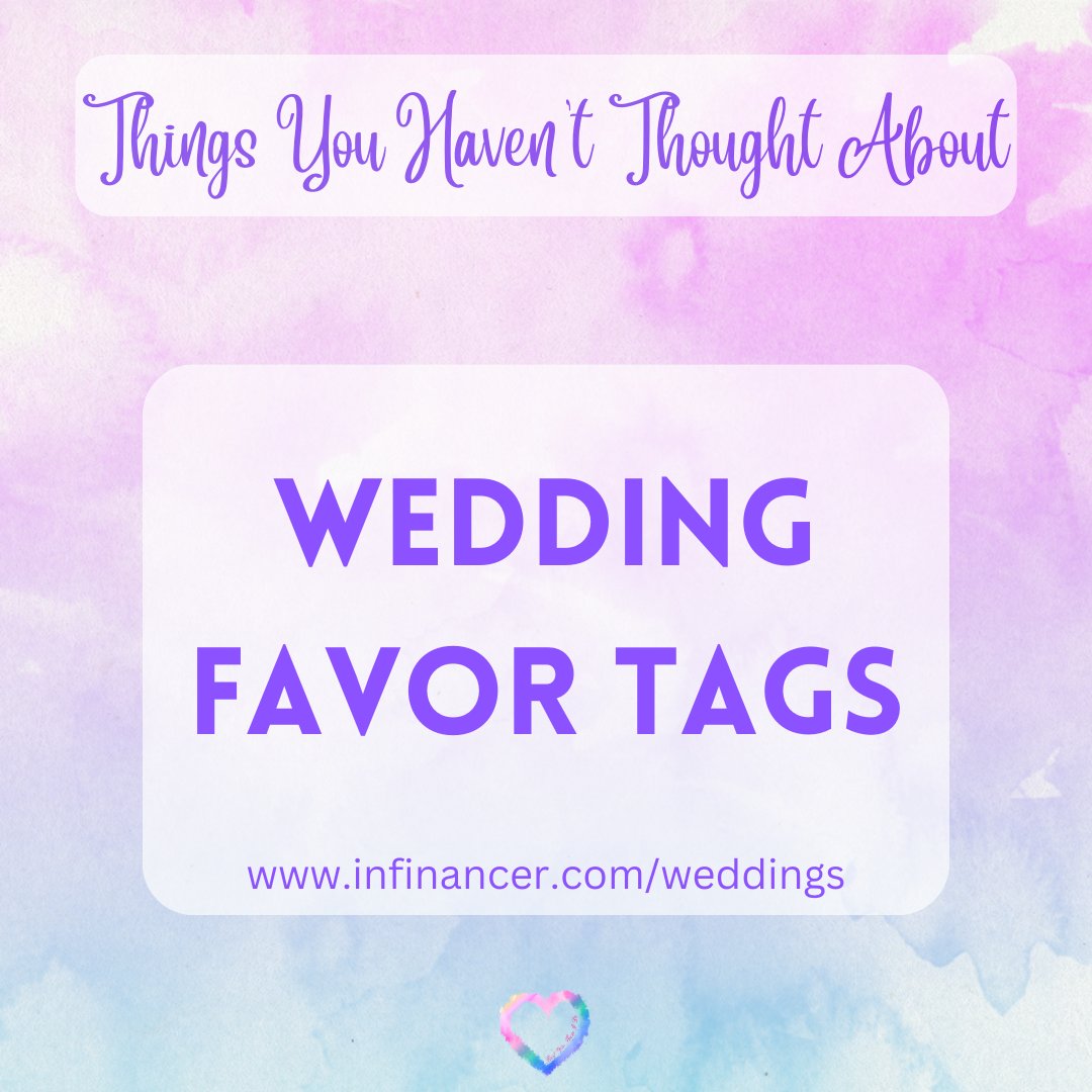 When planning out what you will need created and printed, don't forget wedding favor tags... unless you are going to hand paint them yourselves. #weddingtips #weddingplanner #weddings #justengaged #weddingplanning #wedding #weddingideas #firstyesthenido