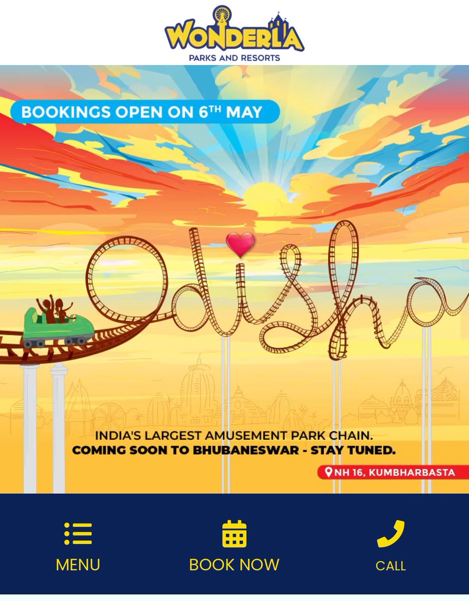 It’s now official. Wonder La Amusement Park, Bhubaneswar opening soon!