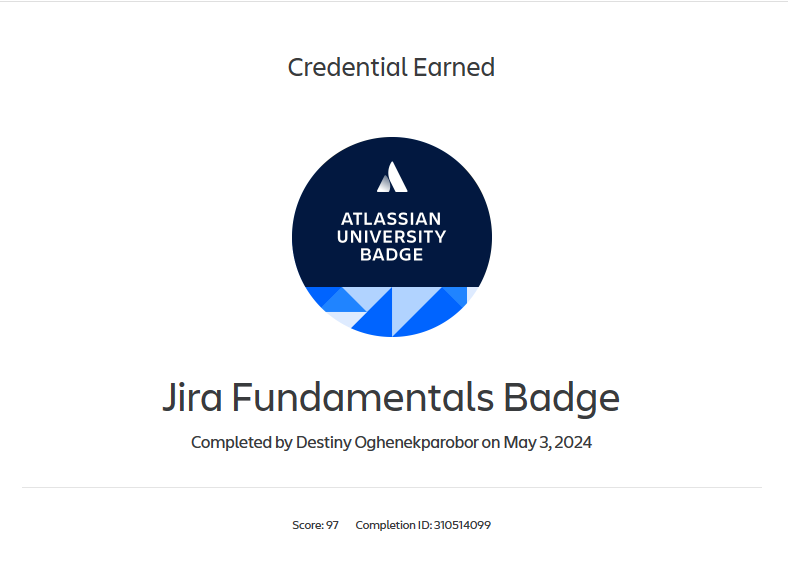 DestinyOGodwin's tweet photo. Jira Fundamentals Assessment https://t.co/hmVPaqCSv3 https://t.co/vIur6ZD3U3