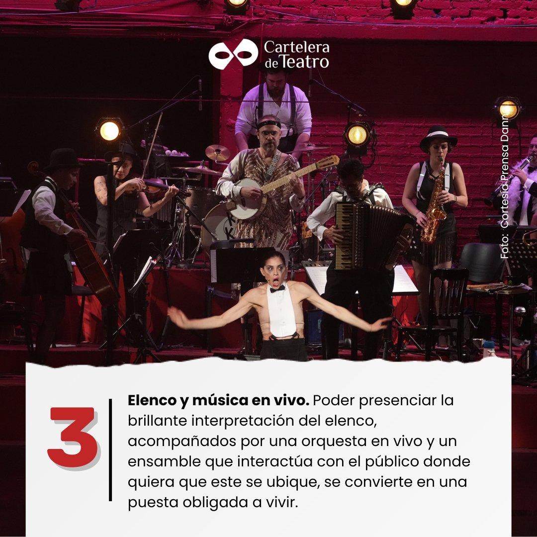 Canciones memorables y un gran mensaje donde la decadencia se entrelaza con la política y la sociedad se combinan en @cabaretmexico y aquí te damos #3razones para que te lances al #TeatrodelosInsurgentes 🎭👇