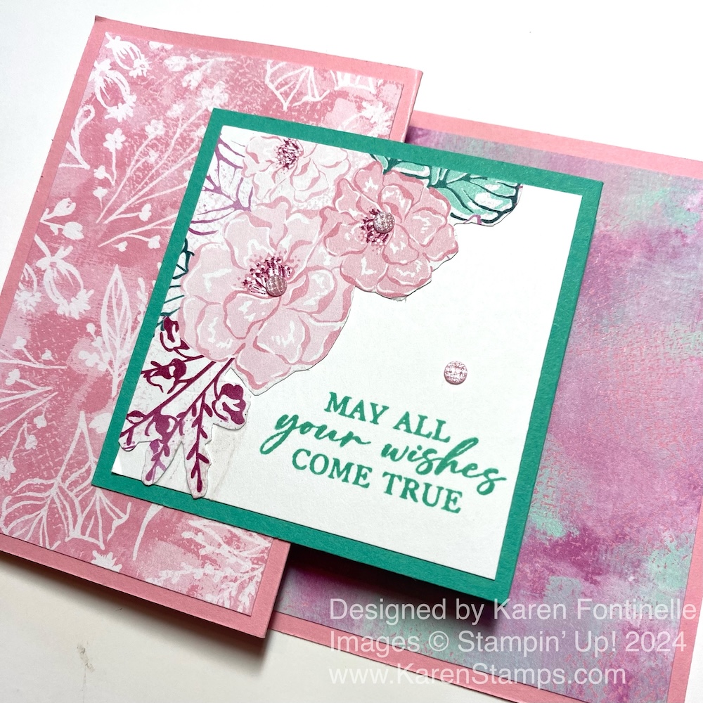 Make this easy Double Z-Fold card using the new Unbounded Love Designer Series Paper and In Colors in the new Stampin' Up! Catalog! karenstamps.com/double-z-fold-… #stampinup #unboundedlovedsp #funfold #floral #cardmaking #cards