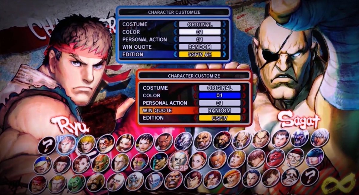 I know it's probably a lot of work to implement, but I really wish modern fighting games would get Edition Selects when content complete just so older versions of characters don't become 'lost media'. This was still the coolest thing USF4 ever did in my eyes.