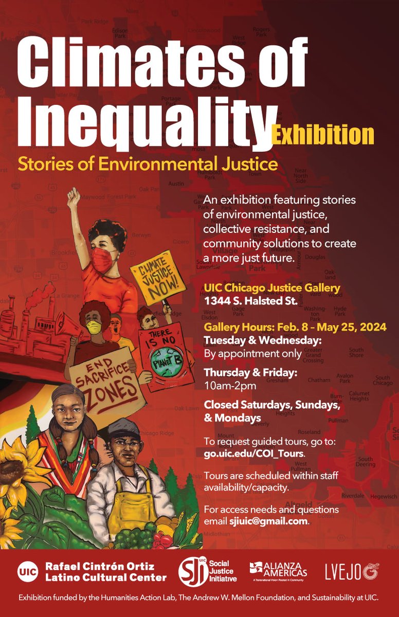 Social Justice @ UIC (@sji_uic) on Twitter photo We've updated our hours at the Chicago Justice Gallery!
Tuesday: By appointment only
Wednesday: By appointment only
Thursday & Friday: 10 am – 2 pm
Saturday, Sunday and Monday: Closed
For more info & to schedule a tour of the current exhibition visit: 
sji.uic.edu/cjg-gallery/cu… We've updated our hours at the Chicago Justice Gallery!
Tuesday: By appointment only
Wednesday: By appointment only
Thursday & Friday: 10 am – 2 pm
Saturday, Sunday and Monday: Closed
For more info & to schedule a tour of the current exhibition visit: 
sji.uic.edu/cjg-gallery/cu…