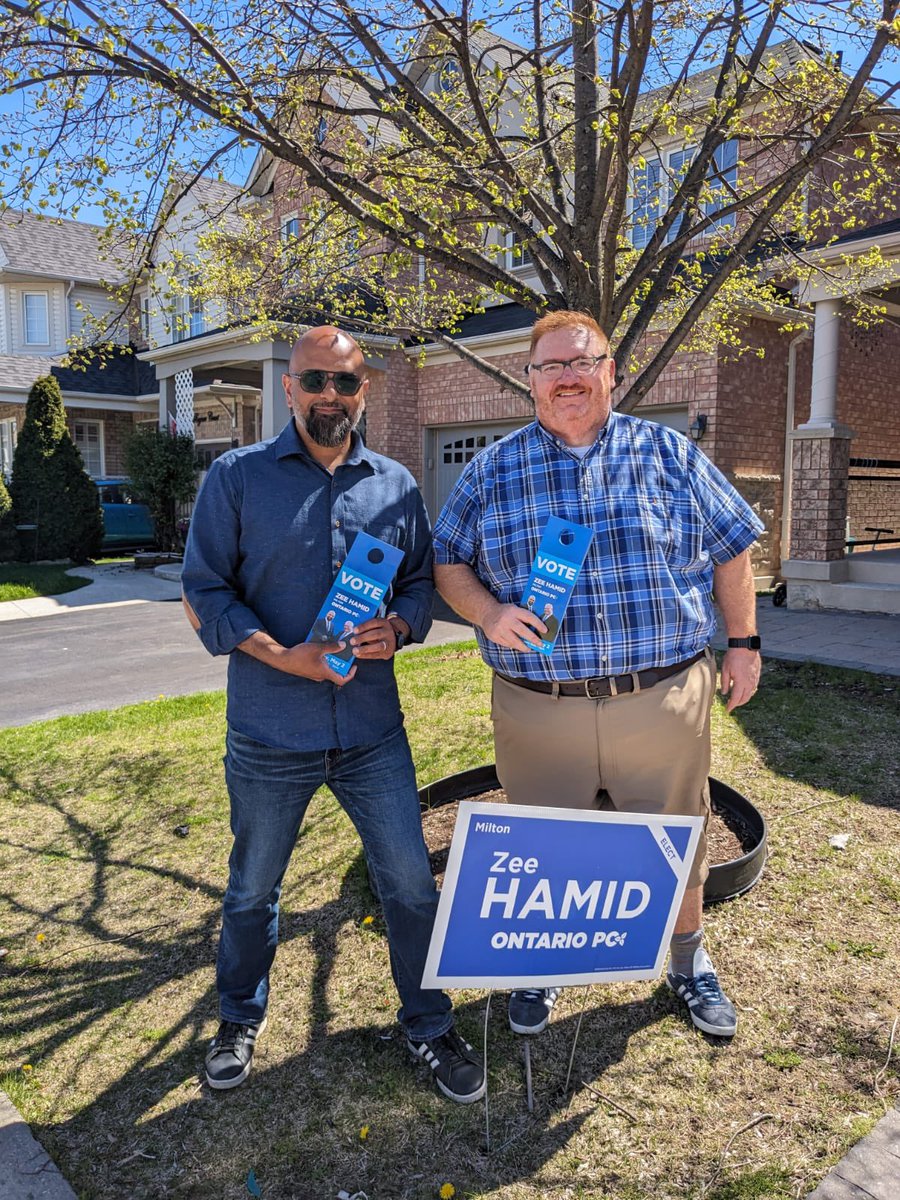 I am beyond happy that I will be working alongside @zeeinmilton at #QueensPark. It was awesome hanging out with him today. He will do #Milton proud and #GetItDone for the people of #Ontario. Congrats Zee! . . #onpoli
