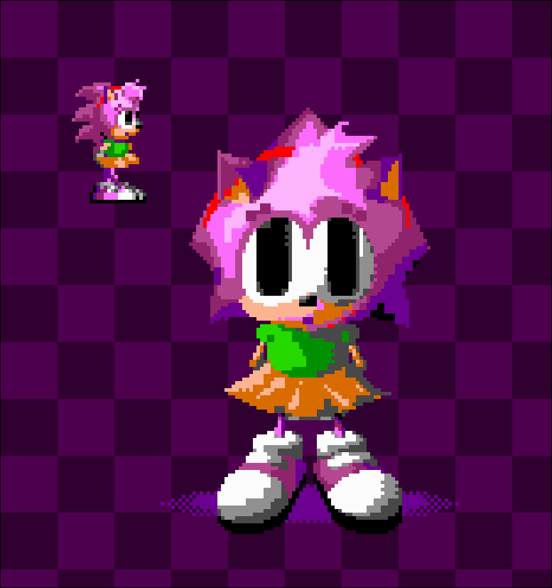 for some reason i always thought amy in her sonic cd sprite had eyebrows 

idk