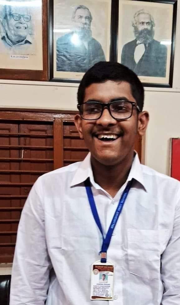 Asked what his father does, the third topper in this year's class 10 West Bengal board exam says his dad is a whole-time activist of the CPIM.He minces no words. Yes, that's something to be very proud of, Udayan. Keep feeling proud... 
He said to involve himself with SFI.