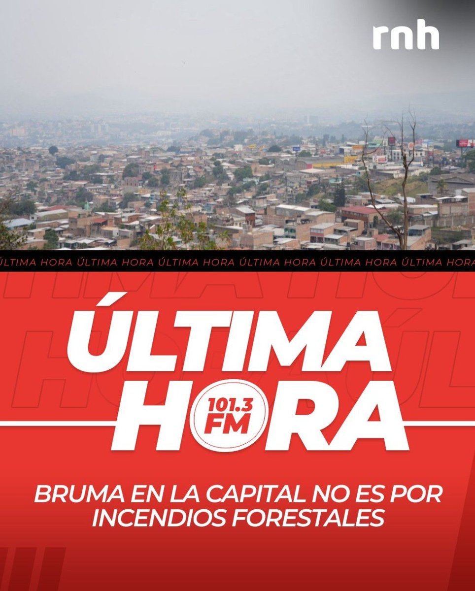 El Instituto de Conservación Forestal (ICF) aclaró que, la abundante bruma en Tegucigalpa no es por incendios forestales; sino por una presión atmosférica que cuando el aire caliente y húmedo se enfría se adhiere al las partículas de polvo ocasionando poca visibilidad