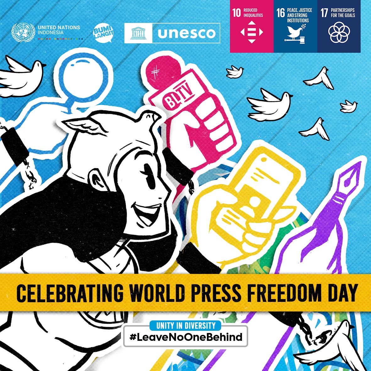 Halo Sobat @UnitedNations dan Rakyat Bumilangit, selamat Hari Kebebasan Pers Sedunia🎥✨.

#HariKebebasanPersSedunia  #WorldPressFreedomDay #LeaveNoOneBehind #PatriotAdalahKita #UNinIndonesia #Bumilangit