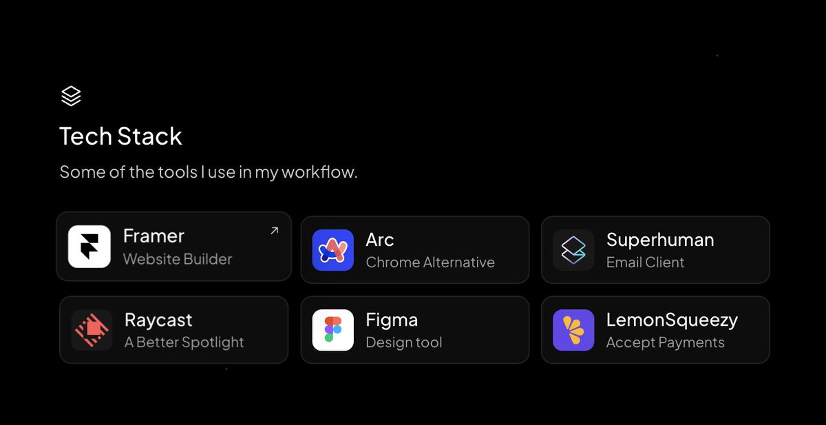 Tech Stack from my upcoming @framer template.

Releasing soon ✨
