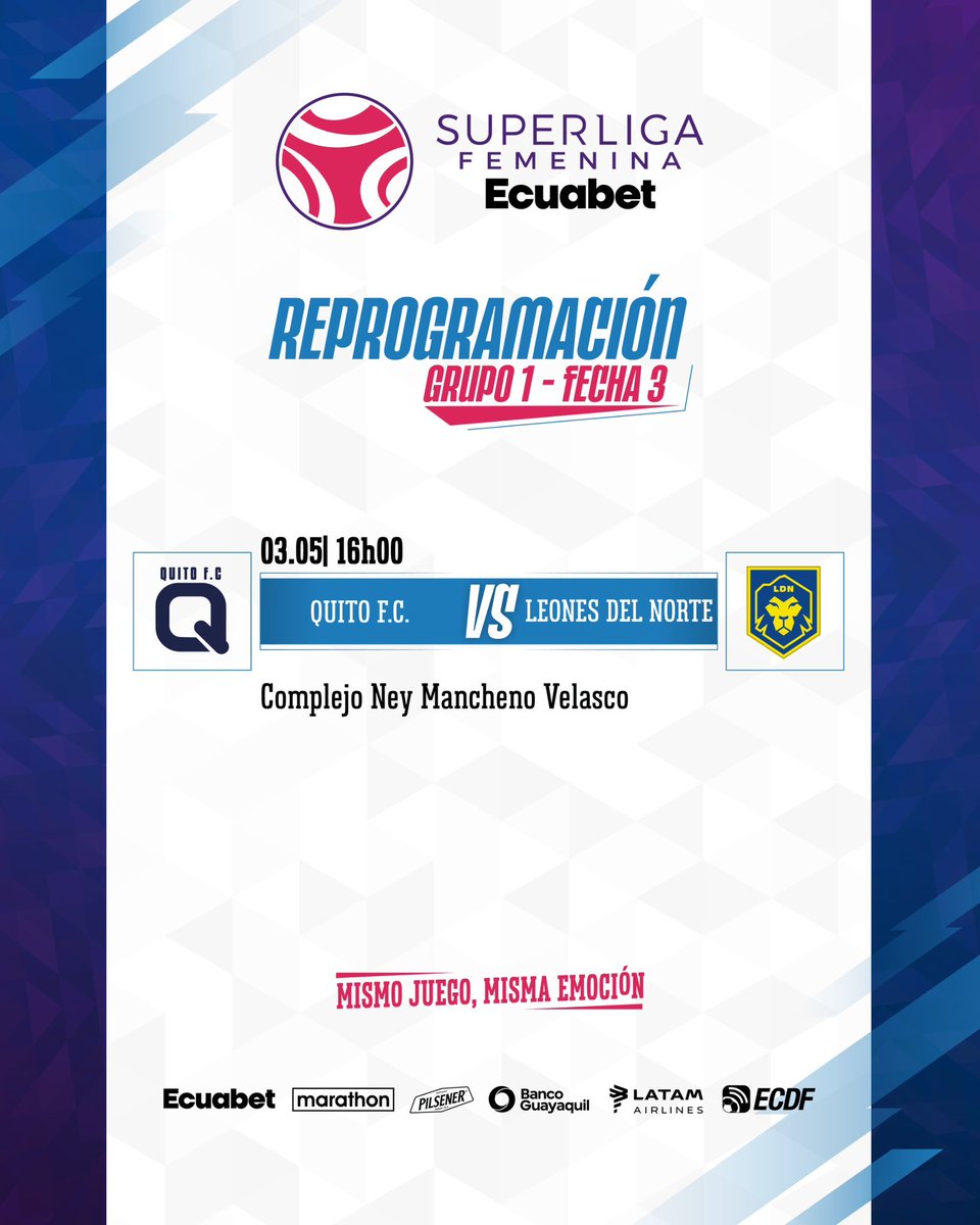 🗓️ 𝗥𝗲𝗽𝗿𝗼𝗴𝗿𝗮𝗺𝗮𝗰𝗶ó𝗻 𝗽𝗮𝗿𝘁𝗶𝗱𝗼 @quitofc2 🆚 @leonasdelnorte 📌 𝗖𝗮𝗺𝗯𝗶𝗼 𝗱𝗲 𝗵𝗼𝗿𝗮𝗿𝗶𝗼