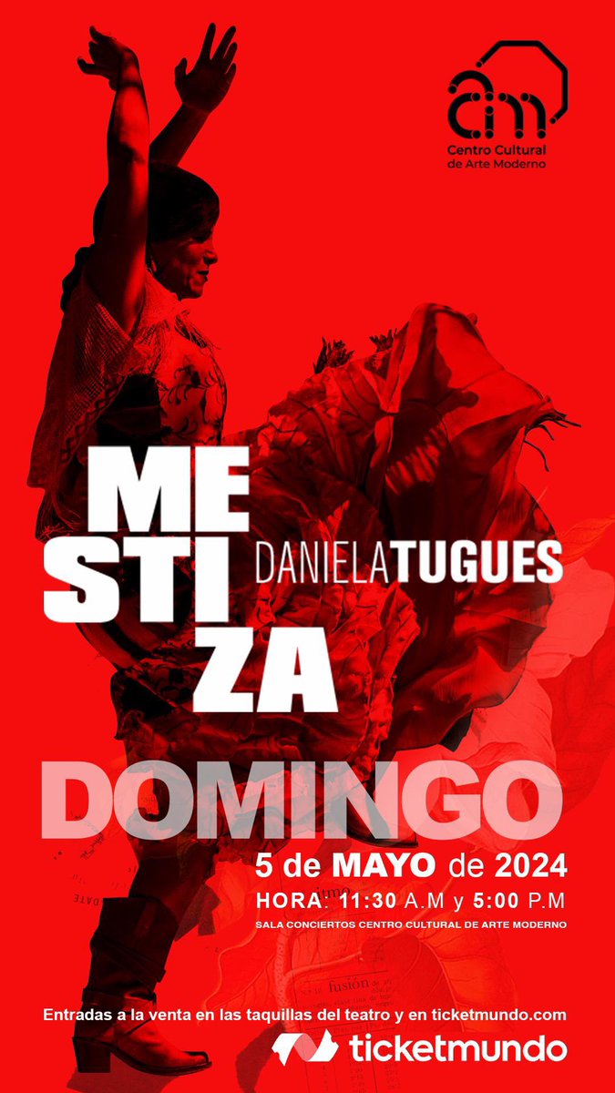 Este domingo … no se lo pierdan! … gracias por tu RT 👍🏼 … y nos vemos ahí.   En el Centro Cultural de Arte Moderno. (ex BOD, corpbanca) 11:30am y. 5pm … Dom 5 de Mayo.