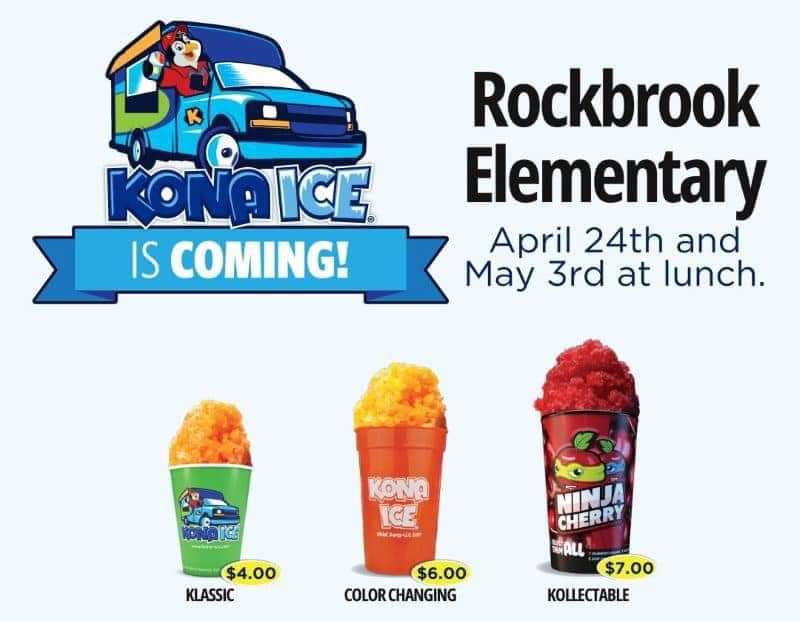 Don’t forget! Kona Ice will be at our school tomorrow during lunch time! 🐻💜🐻