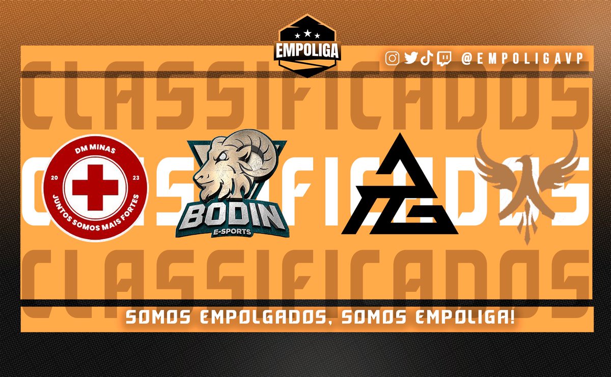 @bodinesports <a href="/smoketram/">Smoke Tram</a> <a href="/GSLCorp/">Gados Sem Limites E-Sports</a> <a href="/HiddenAngelsOFC/">Hidden Angels #GOHDA</a> E vai abrindo alas que tem mais classificados para os playoffs da #MajorC ! 

Parabens <a href="/dmminas_/">DM Minas 🇨🇭</a> , @bodinesports Orange, <a href="/New_APG/">Do Luxo ao Legends</a> e @FlameSportsOFC Byakko! 

Agora é Md5 hein?! 

#SomosEmpolgados #SomosEmpoliga