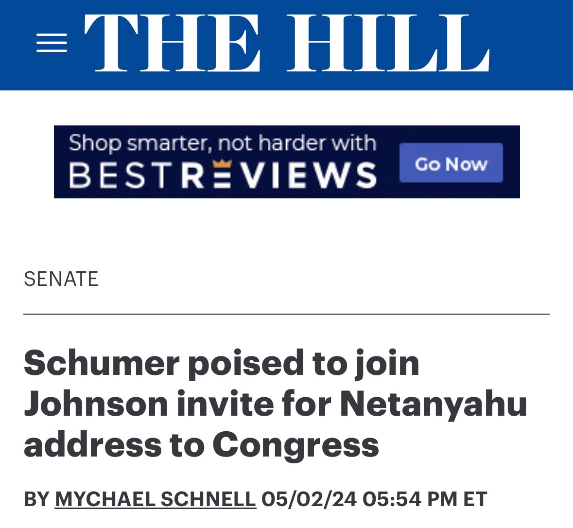 Reminder that it’s all theater. “Criticism” of Netanyahu from people like Pelosi and Schumer is meant to protect Biden, that’s it.