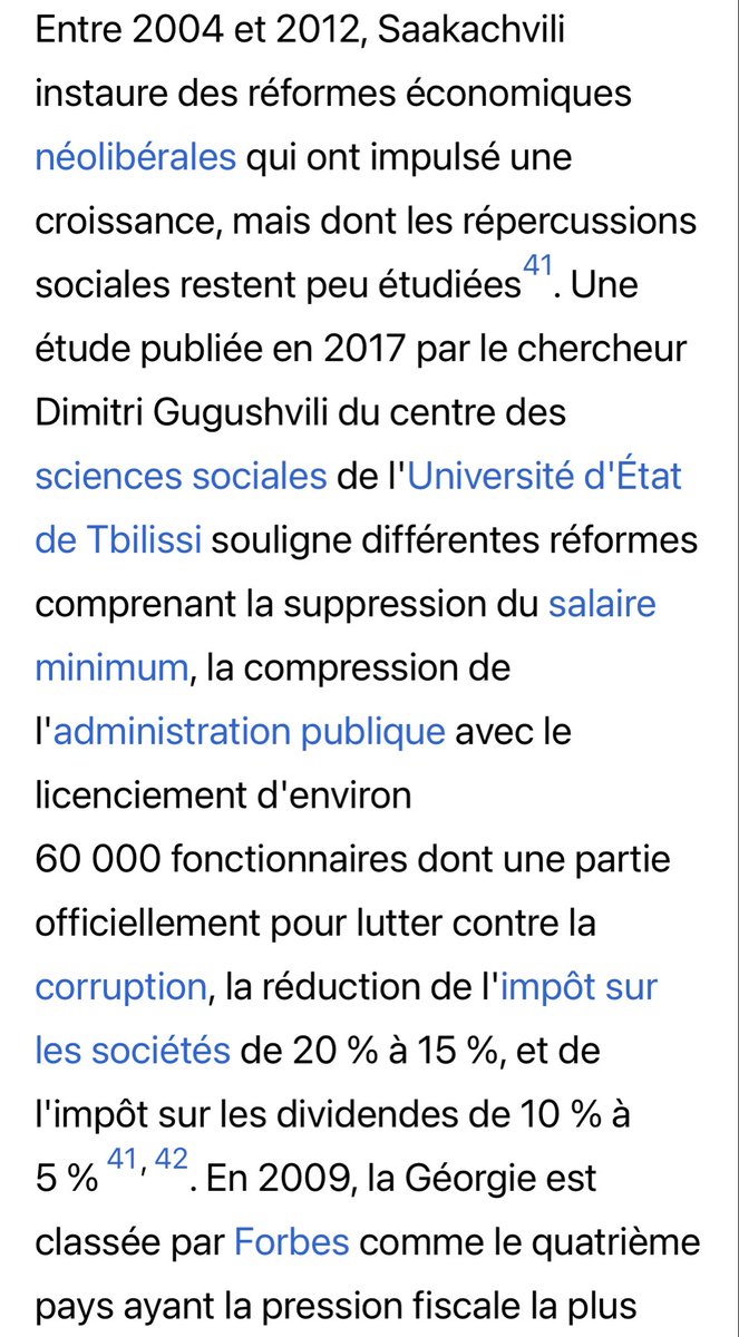 Le portait de Glucksmann dans Wikipédia est savoureux: un long passage sur son rôle de conseiller auprès de Saakachvili en Géorgie avec une « étude » indiquant que l’ancien président était giga turbo libéral et a viré 60 000 fonctionnaires… portrait à charge et très orienté 😂