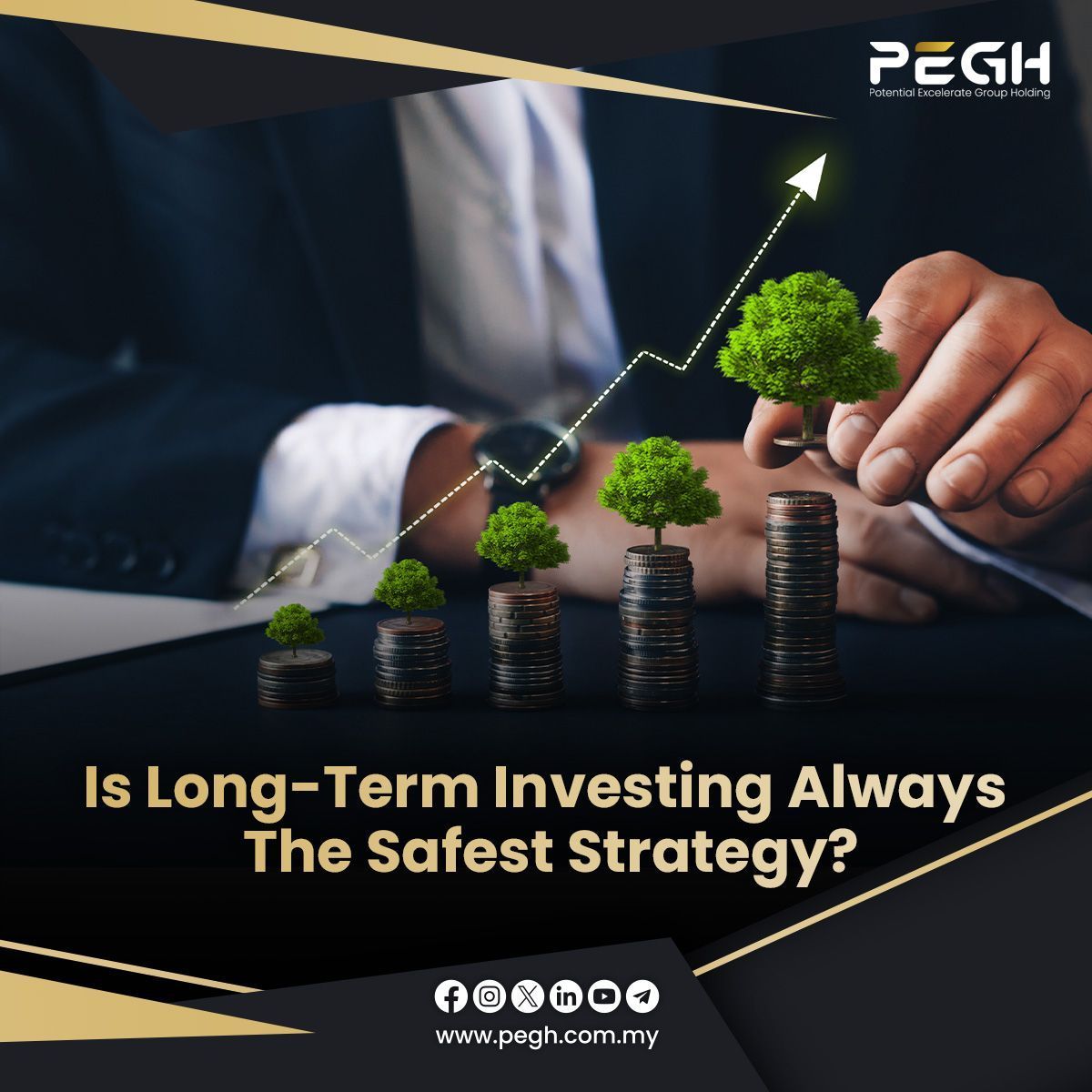 Explore the debate around long-term investing with us! Discover strategies to fortify your financial future and craft a resilient #portfolio. Read More: bit.ly/3W4eBy7 #PEGH #Investment #Malaysia #Blog #ThoughtLeadership #FinancialGoal #InvestmentStrategy #WealthBuilding