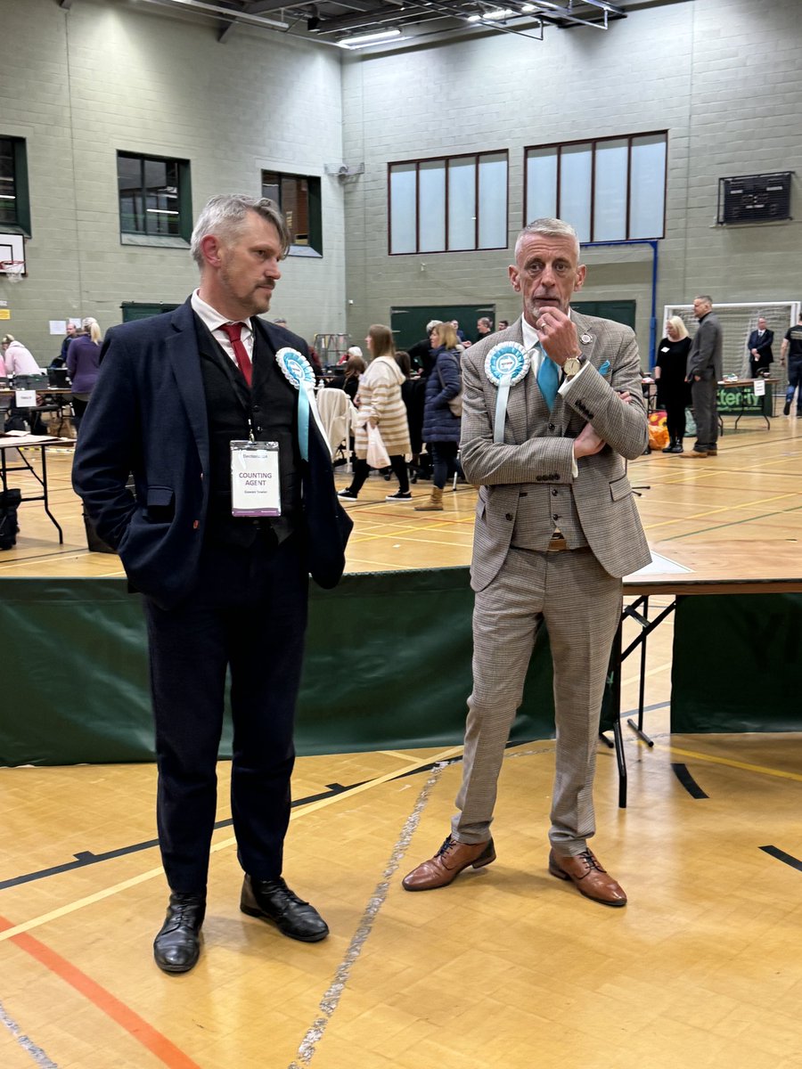 Reform party candidate Mark Butcher waiting for the Blackpool south by-election result. He thinks there’s only around 50 votes in it between him and the Conservatives for second. Big win expected for Labour here @GMB