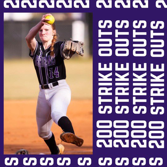 Congrats to our freshman pitcher @LeannaBourdage on 200 strikeouts!