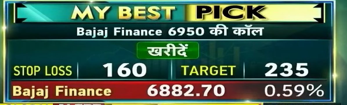 Best pick is stock with positive news. If Bajaj Finance opens with a mere 2% gap up on the back of positive news, target achieved ki muhar lagao before market open.
