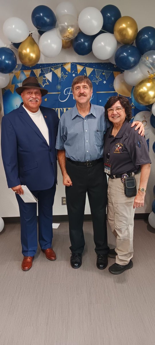 Celebrating over 70 years of law enforcement. Officer Battles retired with over 30 years of law enforcement, and Capt. Perkins retired with 41 years. Both spent that time with the Desoto Police Dept. What a wealth of knowledge and service.