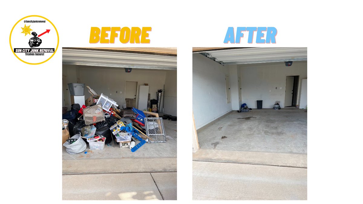 All Of Your Garage Junk Removed For You Same Day!

📞 Give us a call at 915-352-7358 to schedule your complete junk haul off. Our friendly team is here to answer any questions and provide personalized solutions tailored to your needs.

#SunCityJunkRemoval #elpaso #elpasostrong