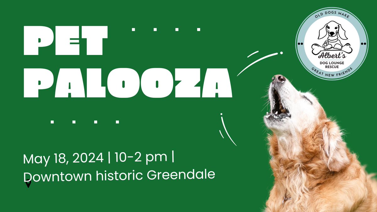 🐾 Don't miss Pet Palooza in Historic Downtown Greendale on May 18th from 10am-2pm! Join numerous vendors for a paw-some event! 🐶 Stay with us at, where your furry friends are always welcome! Book your pet-friendly stay now and make it a weekend getaway! 🏨🐾 #TravelWithPets