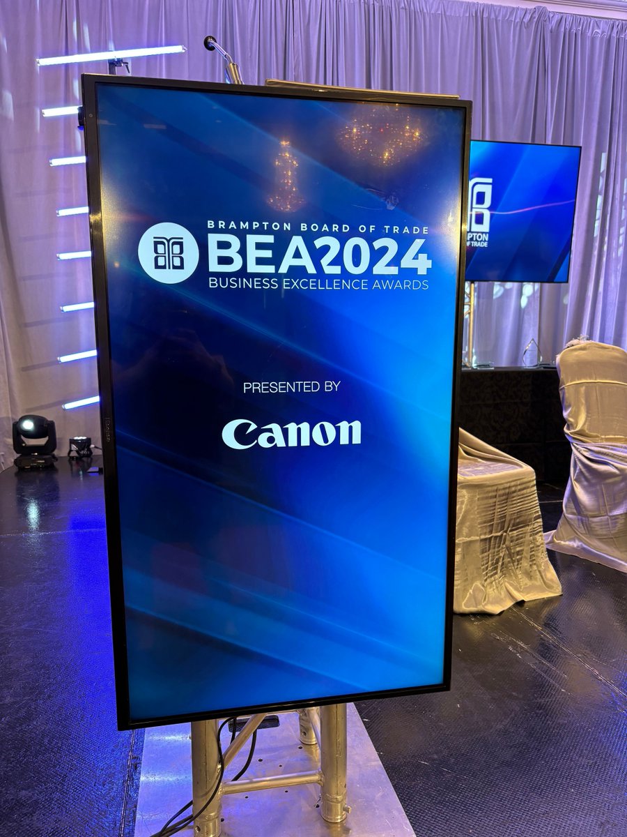 Thanks to @CanonCanada, our generous Presenting Sponsor. Thank you for your continuous support, leadership and for helping make tonight's event possible. #BEA2024 #Wecouldntdoitwithoutyou #Brampton #BramptonBusiness