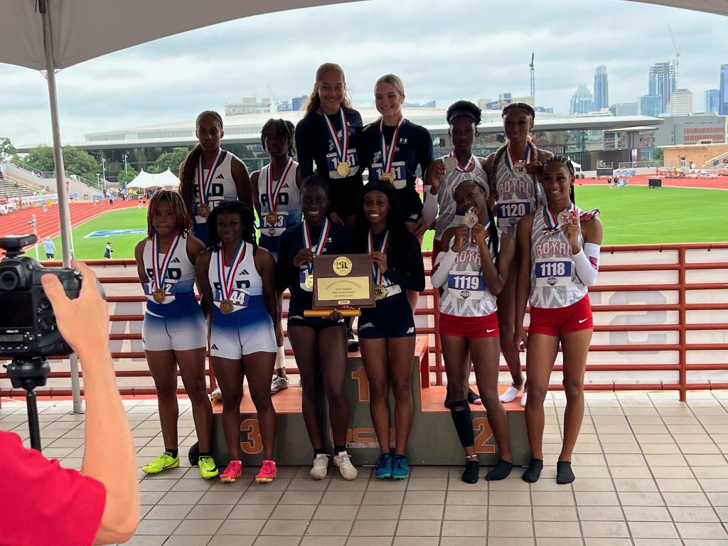 AD_DHopkins's tweet photo. Proud of these young ladies @CoachGButlerr  and Staff! Back to #UILStateTrack for 3 years in a row! The day is not done……..More work to do @RoyalGirlsTF  Let’s go!  👏🏽
@RoyalISD @RoyalFalconAth @risdhighschool @uiltexas #uilstate https://t.co/rks2QUrthU