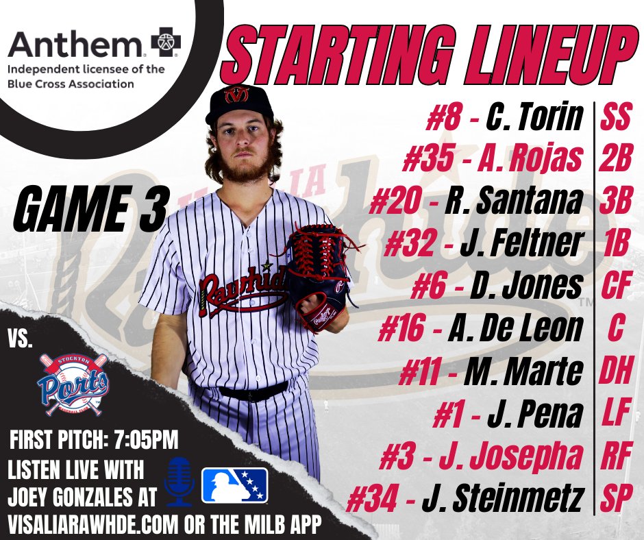 Steinmetz Bump Day! The Rawhide look to get back on track at 7:05!