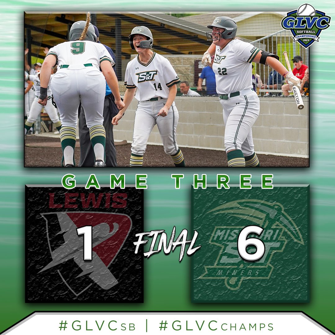 Great Lakes Valley Conference (@glvcsports) on Twitter photo 🏆🥎 UPSET COMPLETE ✅
7th-seeded <a href="/Miners_SB/">S&T Softball</a> puts up a 4️⃣ spot in the 7th to pull away from the Flyers!
#GLVCsb | #GLVCchamps 🏆🥎 UPSET COMPLETE ✅
7th-seeded <a href="/Miners_SB/">S&T Softball</a> puts up a 4️⃣ spot in the 7th to pull away from the Flyers!
#GLVCsb | #GLVCchamps