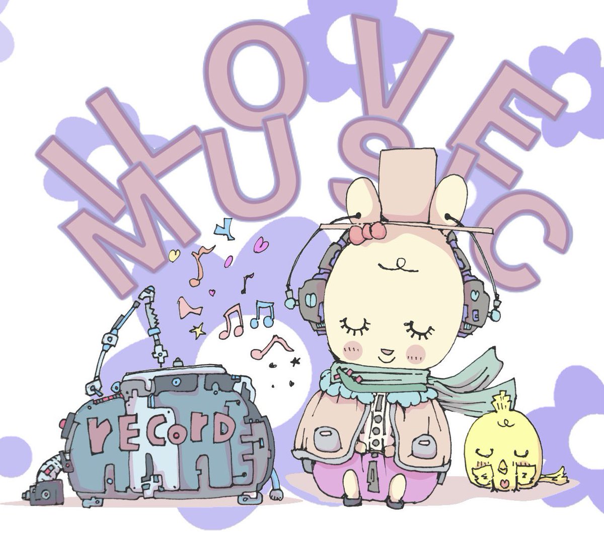 「大好きな音楽を#illust #illustration #illustrato」|ケンリョ☆のイラスト