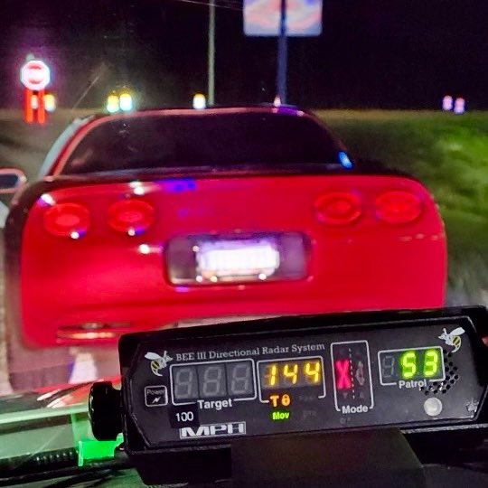 Racing belongs on the track! This past weekend, a Sandusky Post trooper stopped this vehicle for street racing and reckless operation on SR 2 in Erie Co. This could have had deadly consequences. This year, there have been 8,368 speed-related crashes on Ohio roadways. #SlowDown