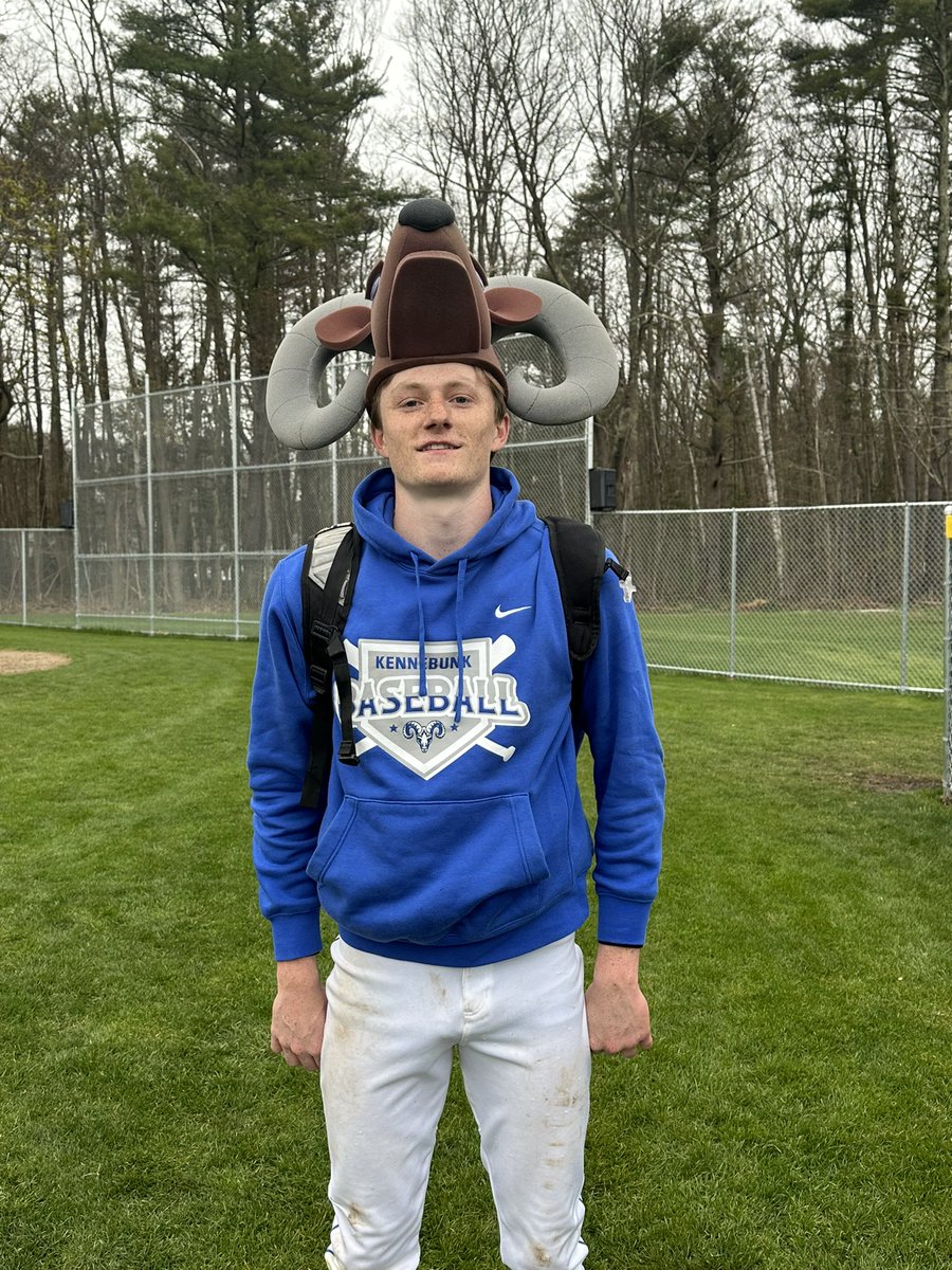 In a great high school baseball pitchers dual, the Rams picked up a tough 1-0 win!

Drew Sliwkowski picks up the Ram Head Player of the Game after earning the win on the mound and hitting a solo home run to score the Rams only run!