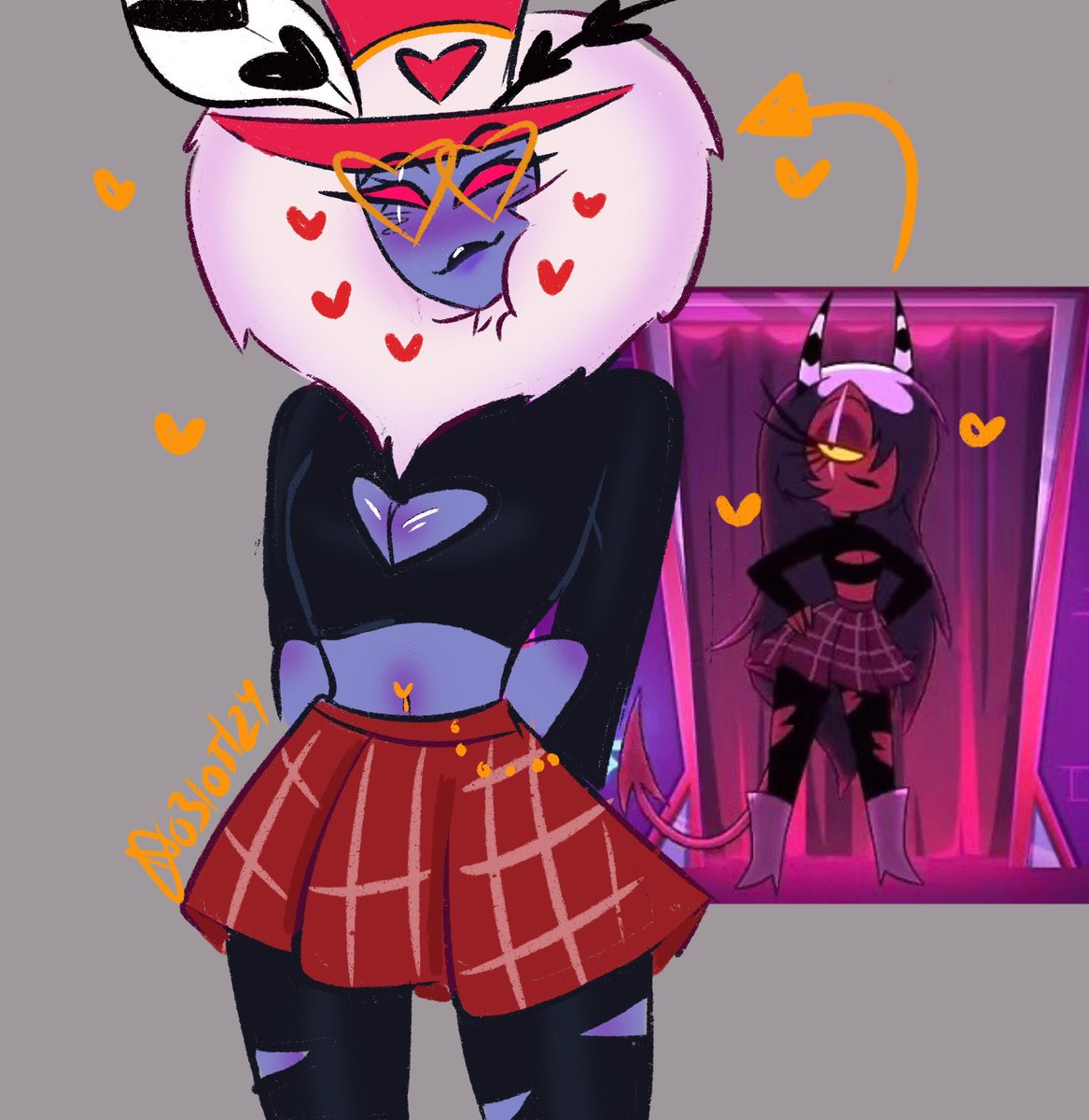 Look guys. I had to doodle it 😔
Dare I say he slays

#HazbinHotel #HelluvaBoss #HazbinHotelValentino