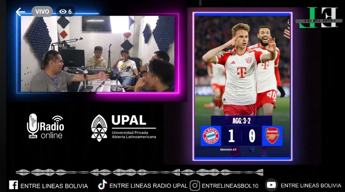 Entre Líneas🎙️🏟️, el programa deportivo realizado por estudiantes de comunicación de la Universidad UPAL. Mantente al tanto de lo último en el deporte del fútbol. Transmitido por UPAL Digital en  Facebook todos los viernes. ⚽️ #ProgramaDeportivo #UPALDigital #comunicación